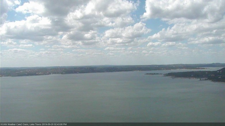 Lake Travis webcam, September 20, 2019 1:45 PM CT