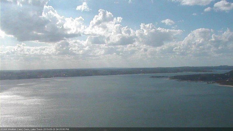 Lake Travis webcam, September 20, 2019 3:30 PM CT