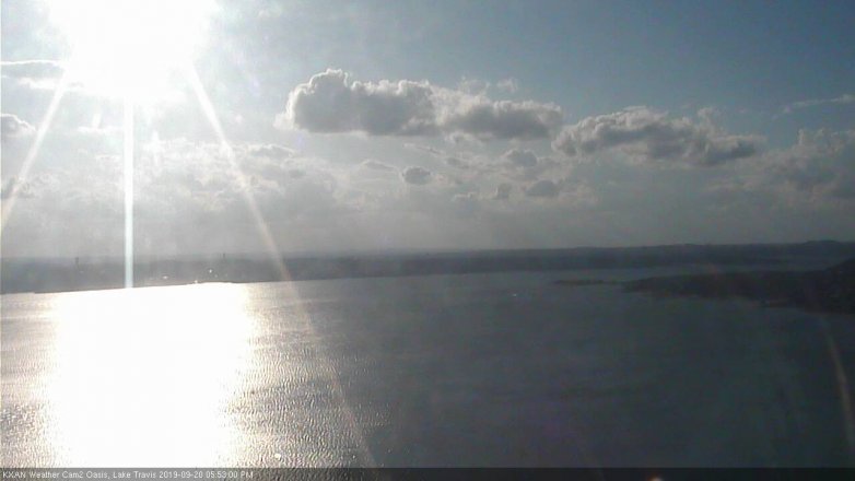Lake Travis webcam, September 20, 2019 4:55 PM CT