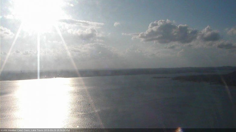 Lake Travis webcam, September 20, 2019 5:00 PM CT