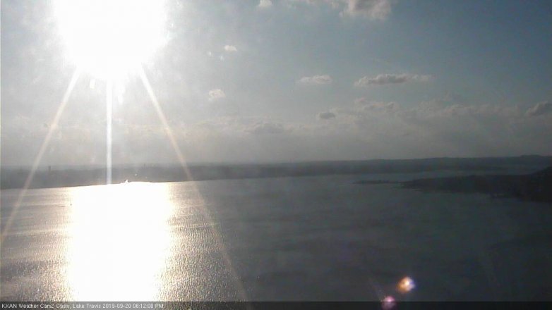 Lake Travis webcam, September 20, 2019 5:15 PM CT