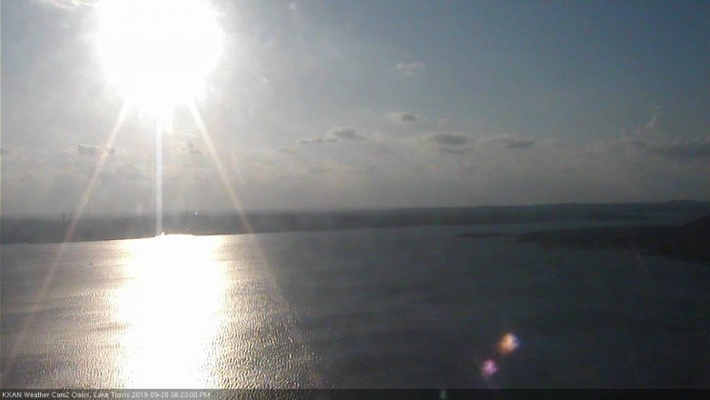 Lake Travis webcam, September 20, 2019 5:25 PM CT