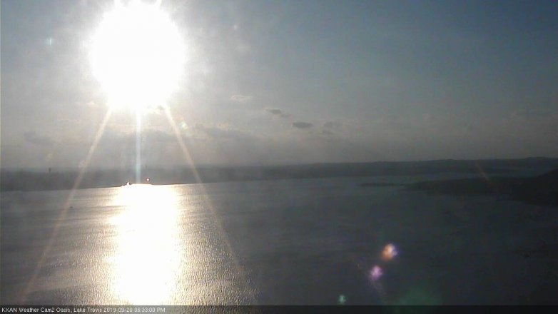 Lake Travis webcam, September 20, 2019 5:35 PM CT