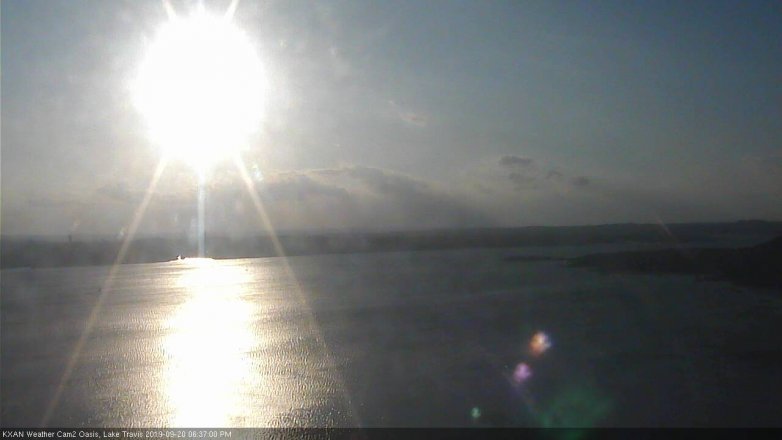 Lake Travis webcam, September 20, 2019 5:40 PM CT