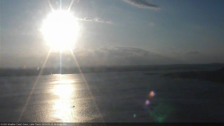 Lake Travis webcam, September 20, 2019 5:45 PM CT