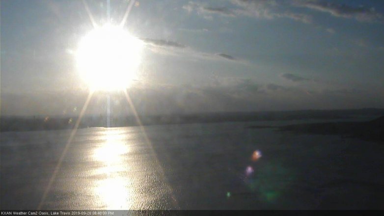 Lake Travis webcam, September 20, 2019 5:50 PM CT