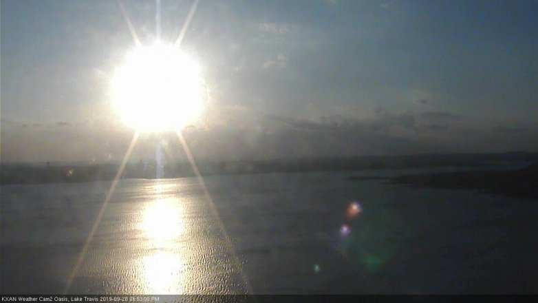 Lake Travis webcam, September 20, 2019 5:55 PM CT