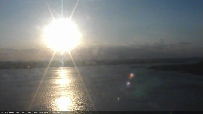 Lake Travis webcam, September 20, 2019 6:00 PM CT