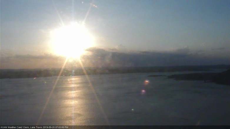 Lake Travis webcam, September 20, 2019 6:05 PM CT