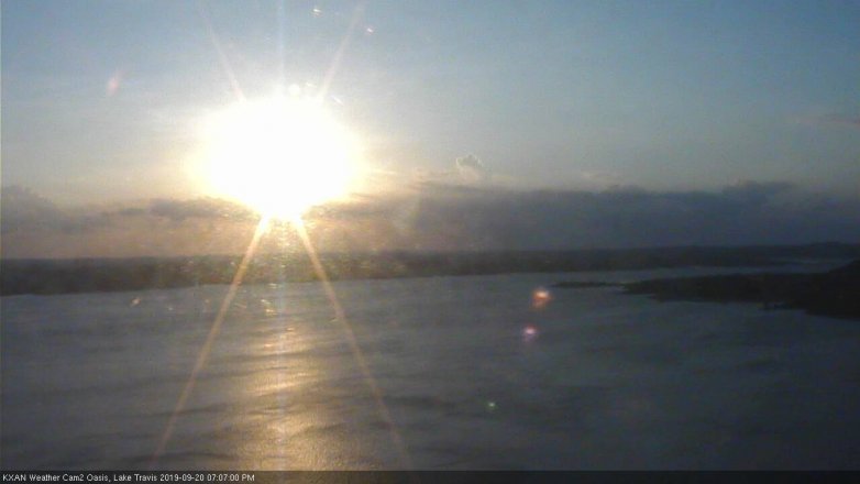 Lake Travis webcam, September 20, 2019 6:10 PM CT