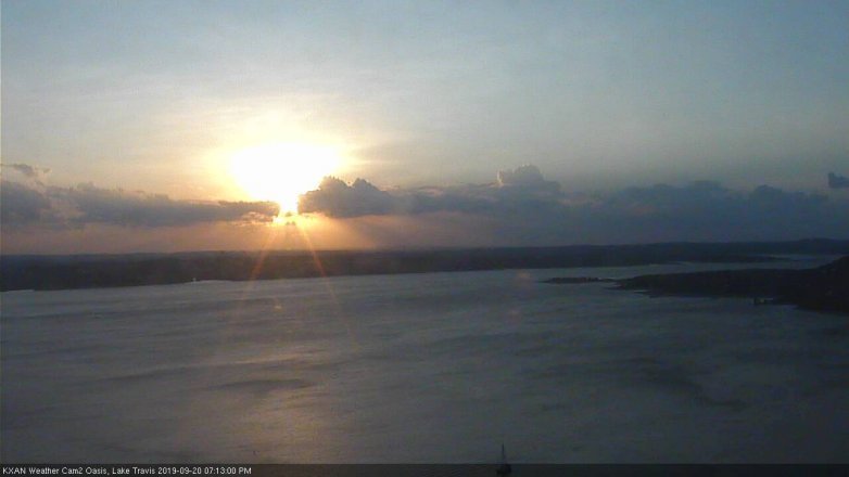 Lake Travis webcam, September 20, 2019 6:15 PM CT