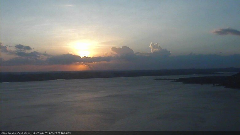 Lake Travis webcam, September 20, 2019 6:20 PM CT
