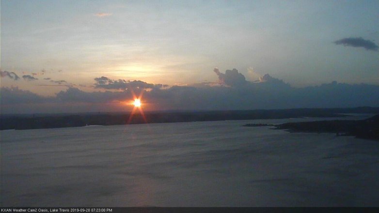 Lake Travis webcam, September 20, 2019 6:25 PM CT