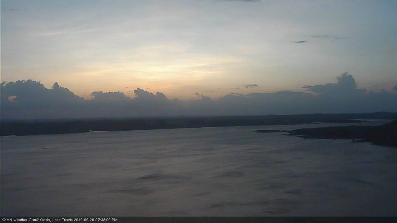 Lake Travis webcam, September 20, 2019 6:40 PM CT