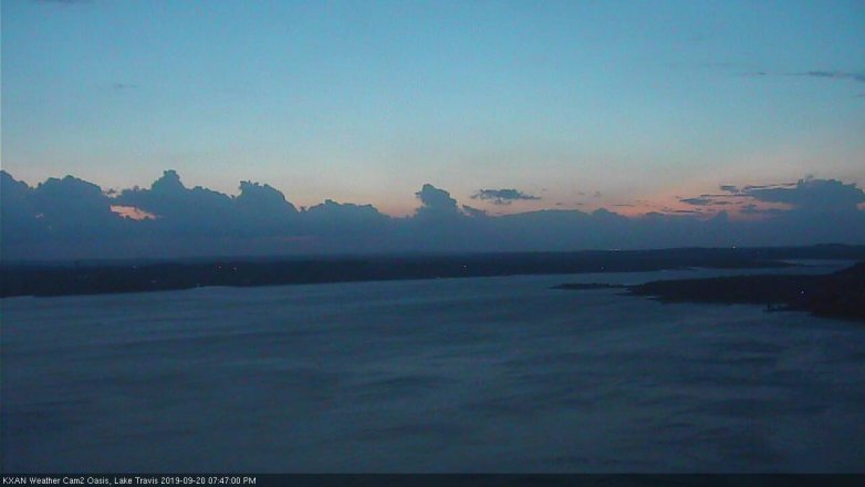 Lake Travis webcam, September 20, 2019 6:50 PM CT