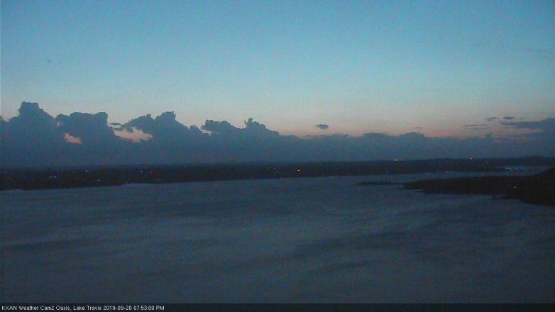 Lake Travis webcam, September 20, 2019 6:55 PM CT