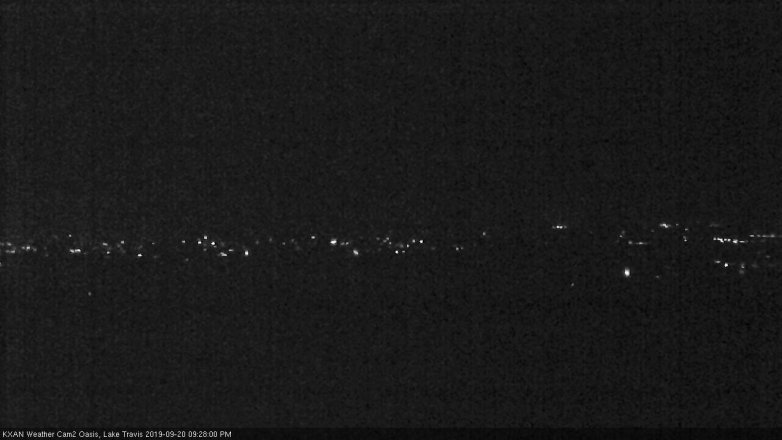 Lake Travis webcam, September 20, 2019 8:30 PM CT