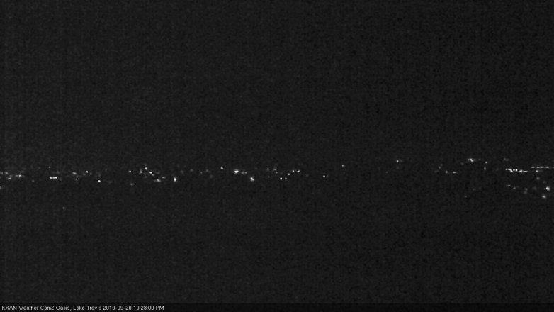 Lake Travis webcam, September 20, 2019 9:30 PM CT