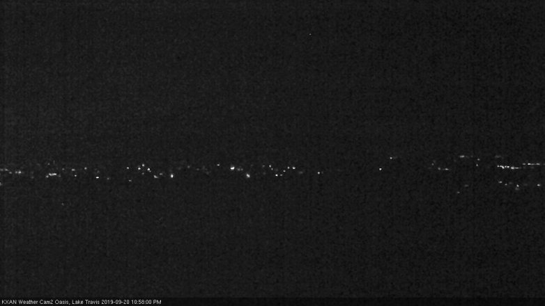 Lake Travis webcam, September 20, 2019 10:00 PM CT