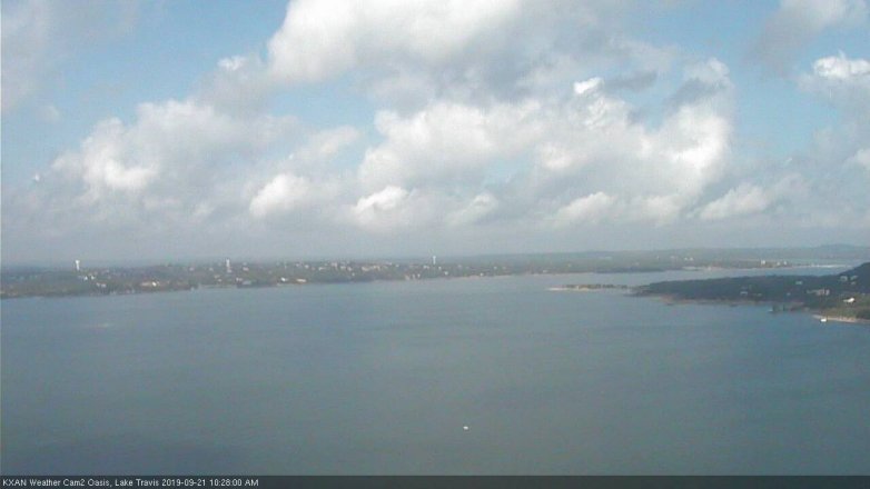 Lake Travis webcam, September 21, 2019 9:30 AM CT