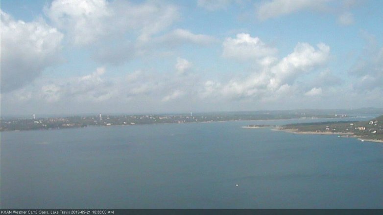 Lake Travis webcam, September 21, 2019 9:35 AM CT