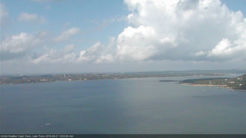 Lake Travis webcam, September 21, 2019 9:55 AM CT