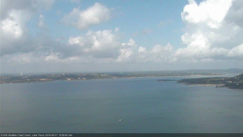 Lake Travis webcam, September 21, 2019 10:00 AM CT