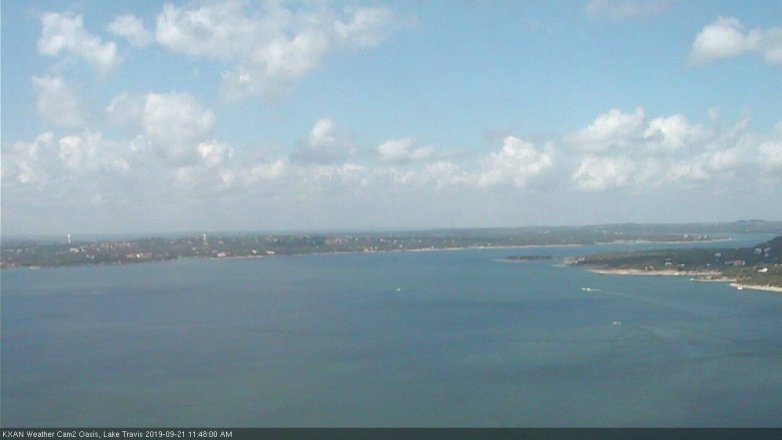 Lake Travis webcam, September 21, 2019 10:50 AM CT