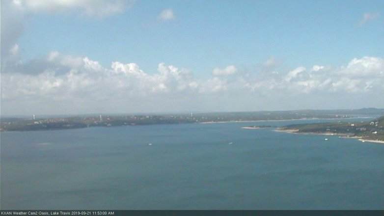 Lake Travis webcam, September 21, 2019 10:55 AM CT