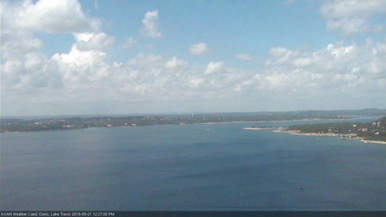 Lake Travis webcam, September 21, 2019 11:30 AM CT