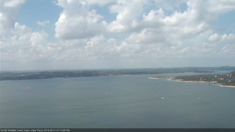 Lake Travis webcam, September 21, 2019 12:15 PM CT