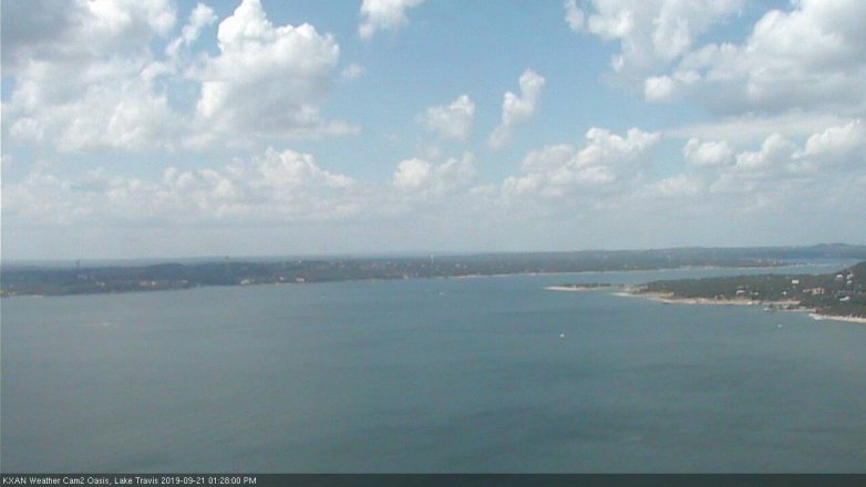 Lake Travis webcam, September 21, 2019 12:30 PM CT