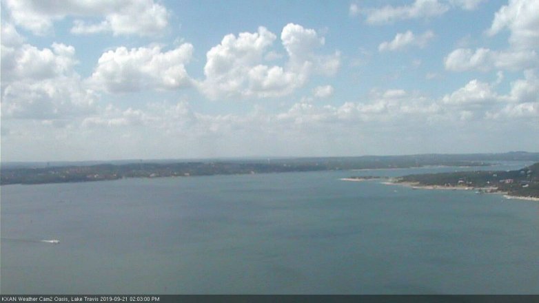 Lake Travis webcam, September 21, 2019 1:05 PM CT