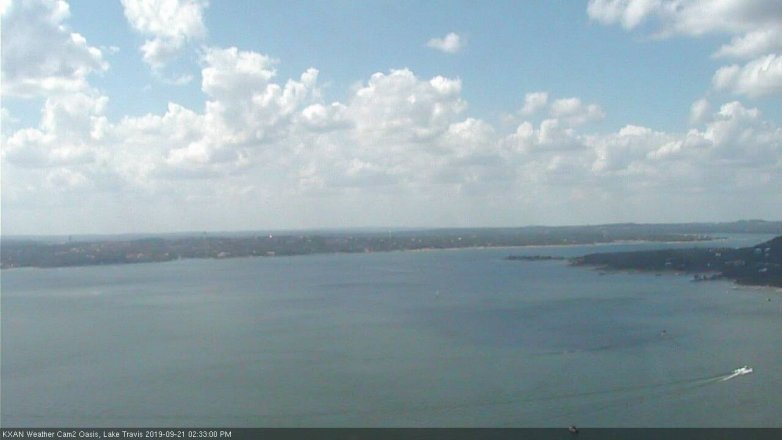 Lake Travis webcam, September 21, 2019 1:35 PM CT