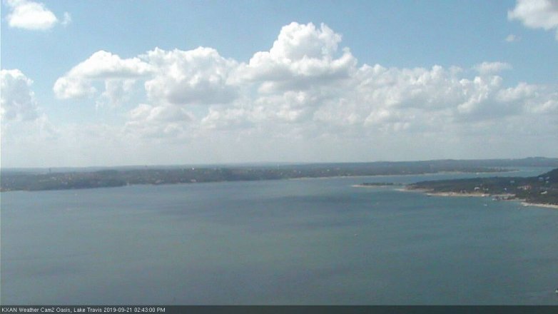 Lake Travis webcam, September 21, 2019 1:45 PM CT