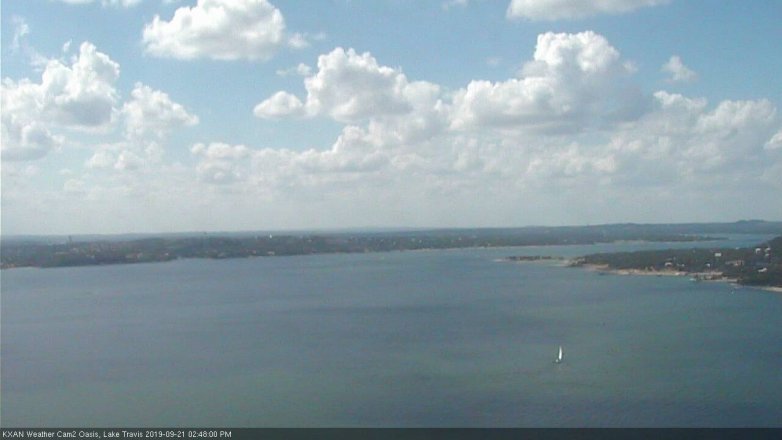 Lake Travis webcam, September 21, 2019 1:50 PM CT