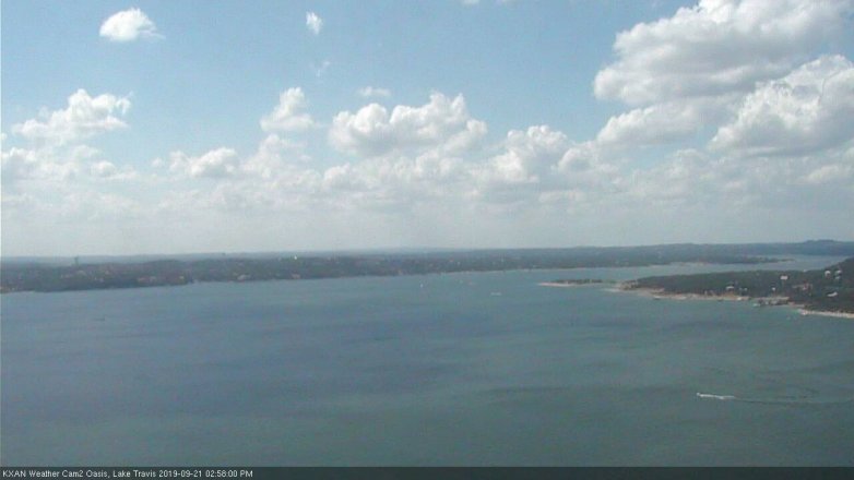 Lake Travis webcam, September 21, 2019 2:00 PM CT