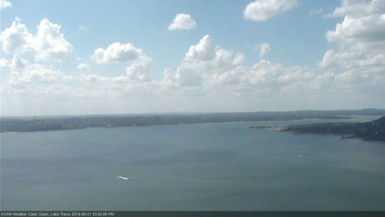 Lake Travis webcam, September 21, 2019 2:05 PM CT