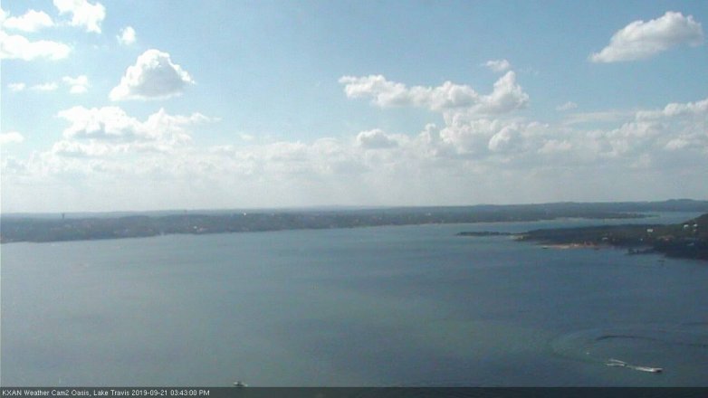 Lake Travis webcam, September 21, 2019 2:45 PM CT