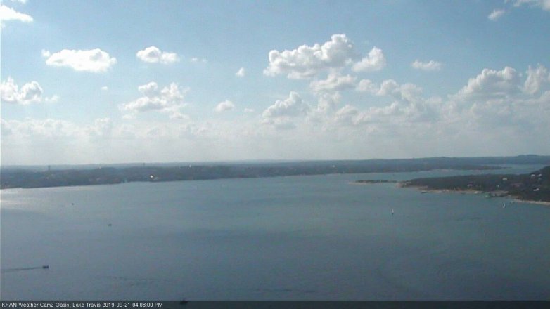 Lake Travis webcam, September 21, 2019 3:10 PM CT