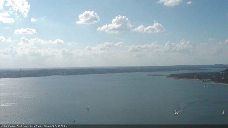 Lake Travis webcam, September 21, 2019 3:20 PM CT