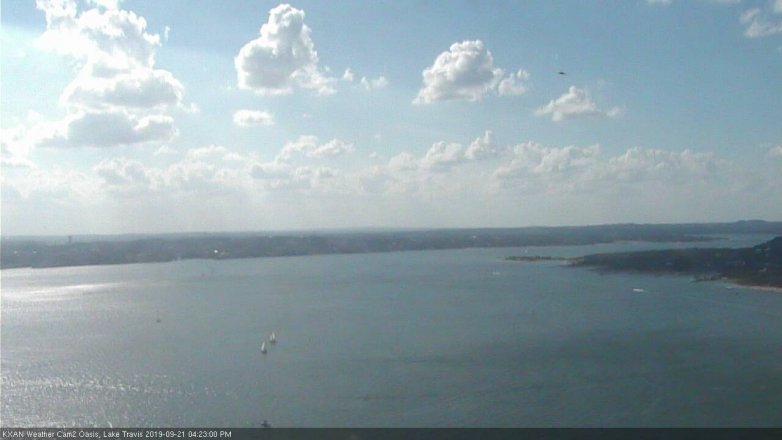 Lake Travis webcam, September 21, 2019 3:25 PM CT