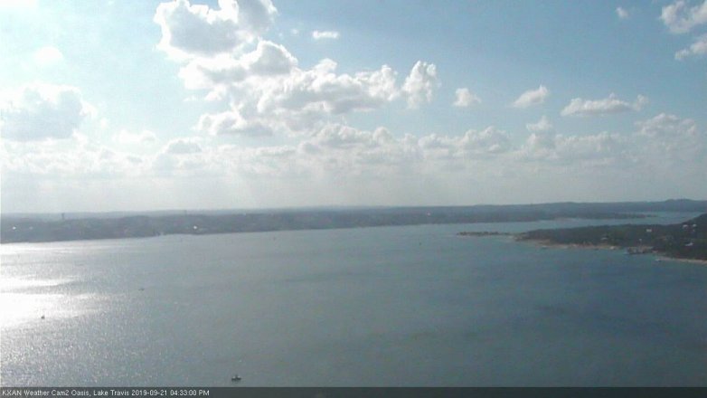 Lake Travis webcam, September 21, 2019 3:35 PM CT