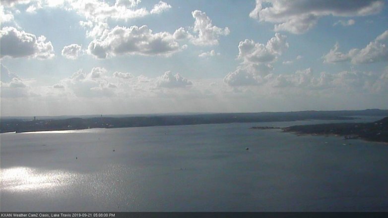 Lake Travis webcam, September 21, 2019 4:10 PM CT