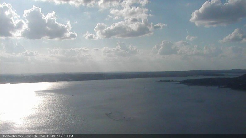 Lake Travis webcam, September 21, 2019 4:15 PM CT