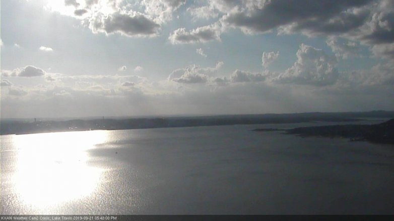 Lake Travis webcam, September 21, 2019 4:50 PM CT