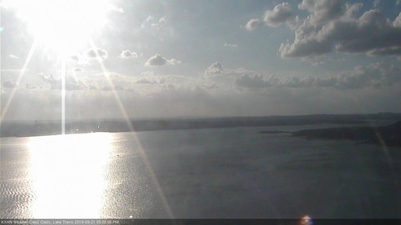 Lake Travis webcam, September 21, 2019 5:00 PM CT