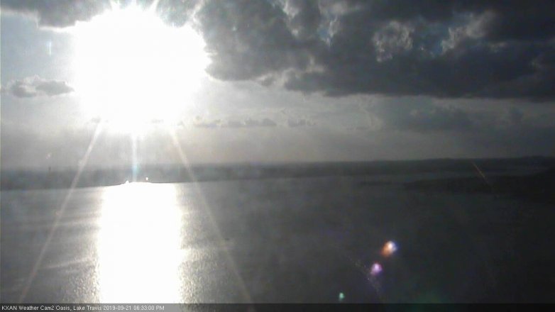 Lake Travis webcam, September 21, 2019 5:35 PM CT