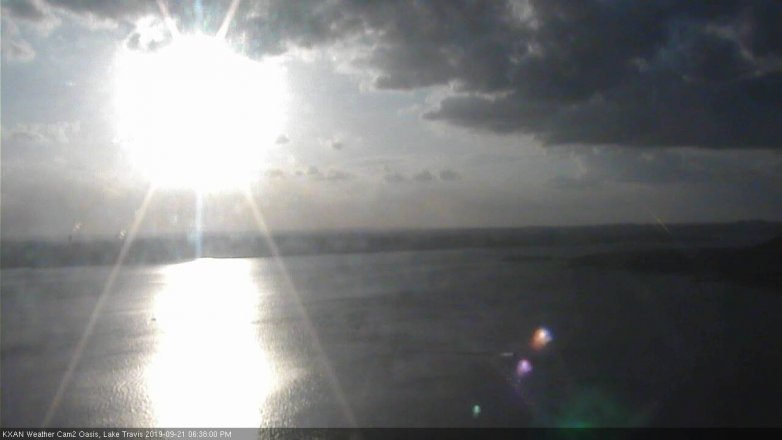 Lake Travis webcam, September 21, 2019 5:40 PM CT
