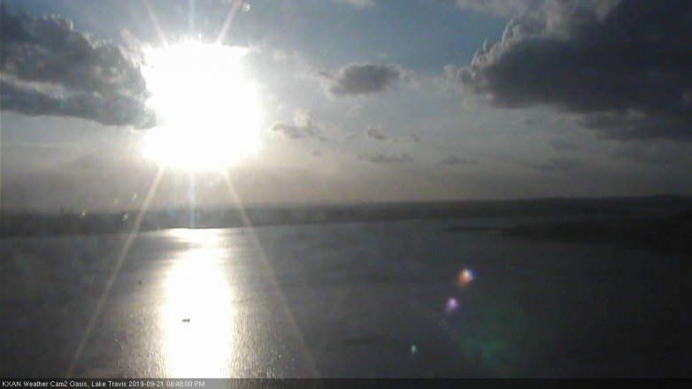 Lake Travis webcam, September 21, 2019 5:50 PM CT